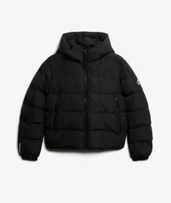 Superdry naisten takki Hooded Sports Puffer Jacket, musta