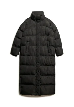 Superdry naisten takki Maxi Longline Puffer Jacket, musta