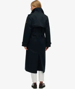 Superdry naisten trenssi Classic Trench Jacket, tummansininen
