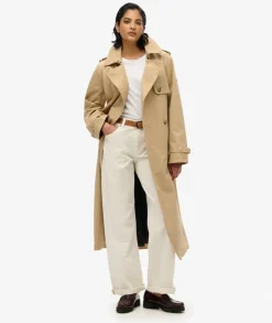 Superdry naisten trenssi Classic Trench Jacket, beige