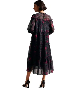 Ted Baker, Naisten Mekko, ELLYAH DRESS Musta Kuosi