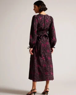 Ted Baker Naisten Midimekko, MERLISA DRESS Punainen Kuosi