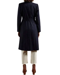 Ted Baker Naisten Villakangastakki, Rose Midi Wool Wrap Coat Tummansininen