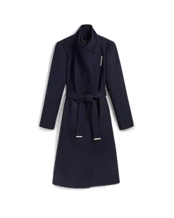 Ted Baker Naisten Villakangastakki, Rose Midi Wool Wrap Coat Tummansininen