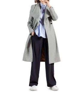 Ted Baker Naisten Villakangastakki, Rose Midi Wool Wrap Coat Vaaleanharmaa