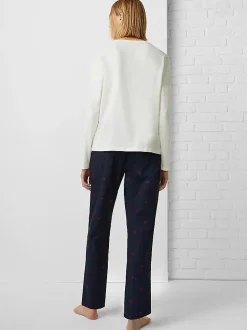 Tommy Hilfiger Naisten Pyjama AD GIFTBOX PJ LS TEE&SLIPPERS Monivärinen Kuosi