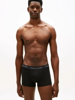 Tommy Hilfiger bokserit 3P Trunk WB Black Orange Blue, musta