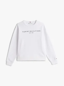 Tommy Hilfiger college, MDRN REG CORP LOGO SWEATER Valkoinen