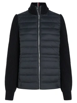 Tommy Hilfiger Kevytuntuvatakki, KNIT MIX DOWN JACKET Musta