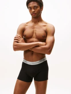 Tommy Hilfiger Miesten Bokserit, 3P TRUNK METALLIC WB Musta