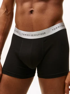 Tommy Hilfiger Miesten Bokserit, 3P TRUNK METALLIC WB Musta