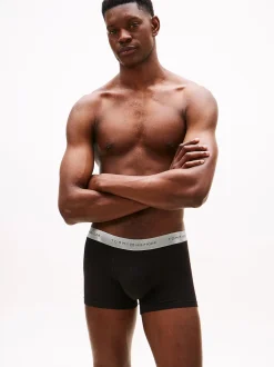 Tommy Hilfiger miesten bokserit 3P Trunk Metallic WB, musta