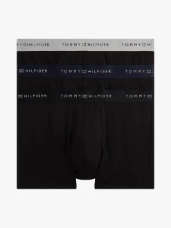 Tommy Hilfiger miesten bokserit 3P Trunk Metallic WB, musta