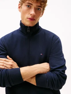 Tommy Hilfiger miesten college Essential Fleece Stand Collar, tummansininen