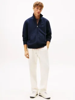 Tommy Hilfiger miesten college Essential Fleece Stand Collar, tummansininen