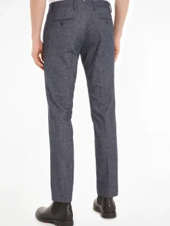 Tommy Hilfiger Miesten Housut, DENTON BRUSHED SOLID Tummansininen