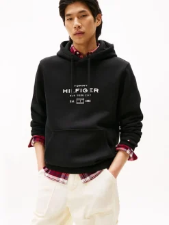 Tommy Hilfiger miesten huppari, OVAL GRAPHIC HOODIE Musta