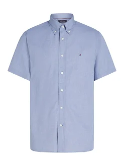 Tommy Hilfiger miesten kauluspaita, FLEX POPLIN HOUNDSTOOTH SHIRT Sininen Kuosi