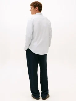 Tommy Hilfiger miesten kauluspaita, PERFORMANCE PRINT SHIRT Valkopohjainen Kuosi