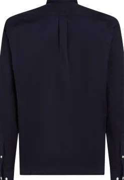 Tommy Hilfiger Miesten Kauluspaita, FLEX BRUSHED SOLID RF SHIRT Tummansininen