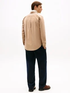 Tommy Hilfiger miesten kauluspaita, SOLID CORDUROY RF SHIRT Beige