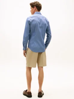 Tommy Hilfiger miesten kauluspaita DC Flex Collar Mini Texture, sininen kuosi