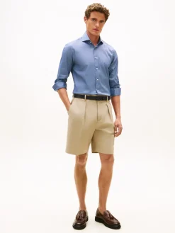 Tommy Hilfiger miesten kauluspaita DC Flex Collar Mini Texture, sininen kuosi