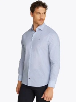 Tommy Hilfiger miesten kauluspaita, SMALL PRINT RF SHIRTJHN Sininen Kuosi