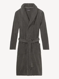 Tommy Hilfiger, Miesten Kylpytakki, Icon Bathrobe Nos Tummanharmaa