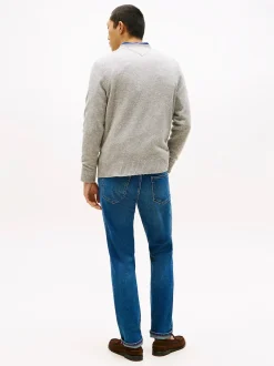 Tommy Hilfiger miesten neulepusero, CLAMBSWOOL CREW NECK Vaaleanharmaa