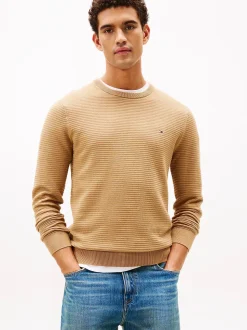 Tommy Hilfiger miesten neulepusero Seasonal Structure CNeck, beige