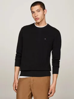 Tommy Hilfiger Miesten Neulepusero, K ESSENTIAL STRUCTURE CREW Musta