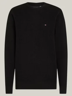 Tommy Hilfiger Miesten Neulepusero, K ESSENTIAL STRUCTURE CREW Musta