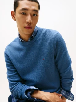 Tommy Hilfiger miesten neulepusero K ESSENTIAL STRUCTURE CREW NECK, sininen