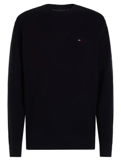 Tommy Hilfiger Miesten Neulepusero, STRUCTURE CREW NK Tummansininen