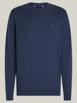 Tommy Hilfiger Miesten Neulepusero, PIMA ORG CTN CASHMERE CREW Indigo