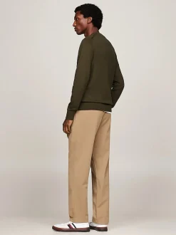 Tommy Hilfiger Miesten Neule, PIMA ORG CTN CASHMERECREW NECK Armeijanvihreä