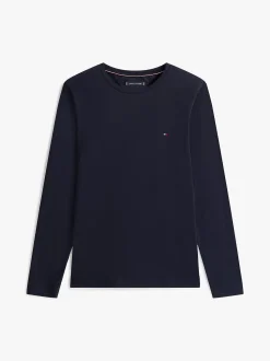 Tommy Hilfiger miesten paita, STRECH SLIM FIT LONG SLEEVE TEE Tummansininen