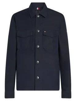 Tommy Hilfiger miesten paita, C0TT0N NYLON SHIRT JACKET Tummansininen