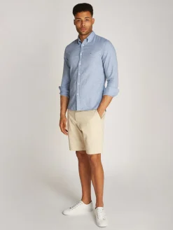 Tommy Hilfiger Miesten Paita, BRUSHED SOLID SF SHIRT Keskisininen