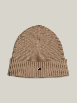 Tommy Hilfiger miesten pipo, TH FLAG PIMA COTTON BEANIE Beige