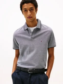 Tommy Hilfiger miesten pikeepaita, OXFORD TWO TONE TIPPED REG POLO Tummansininen