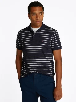 Tommy Hilfiger miesten pikeepaita, LIQUID COTTO REG SEASONAL POLO Raidallinen Sininen
