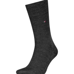 Tommy Hilfiger Miesten Sukat, PREMIUM MERCERIZED WOOL SOCK PUKUSUKKA NOS Tummanharmaa