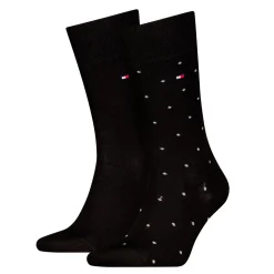 Tommy Hilfiger Miesten Sukat 2-Pack, MEN SOCK DOT NOS Musta