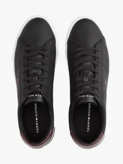 Tommy Hilfiger miesten tennarit, ESSENTIAL LEATHER SNEAKER Musta