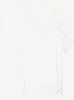 Tommy Hilfiger, Miesten T-Paita, Strech CN SS 3-Pack Valkoinen