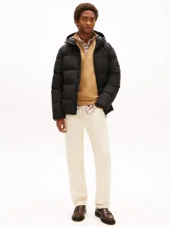 Tommy Hilfiger miesten untuvatakki, DOWN HOODED PUFFER JKT Musta