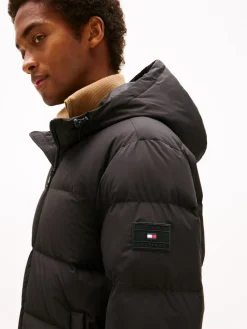 Tommy Hilfiger miesten untuvatakki, DOWN HOODED PUFFER JKT Musta
