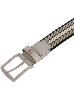 Tommy Hilfiger Miesten Vyö, DENTON ELASTIC BELT Ruskea Kuosi